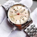 Orient 3 Star Automatic Mặt Tròn Dây Kim Loại Bạc SAB0C002C8