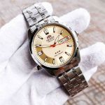 Orient 3 Star Automatic Mặt Tròn Dây Kim Loại Bạc SAB0C002C8