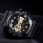 Casio G SHOCK Mặt Số Tròn Dây Đeo Nhựa Màu Đen GA-400GB-1A9