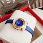 Salvatore Ferragamo Gancino Mặt Tròn Xanh Dây Da SF4300318