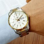 Seiko 5 Automatic White Mặt Trắng Dây Kim Loại Demi SNKP14K1