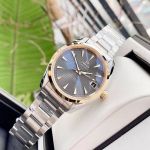 Omega Aqua Terra Automatic Mặt Tròn Màu Xám Dây Kim Loại Màu Bạc Lịch Ngày 23120392106004