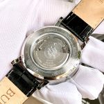 Bulova Automatic Mặt Tròn Dây Da Đen 96C131
