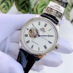 Orient Caballero Open Heart Automatic Mặt Trắng Dây Da Đen FAG00003W0