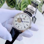 Orient Caballero Open Heart Automatic Mặt Trắng Dây Da Đen FAG00003W0