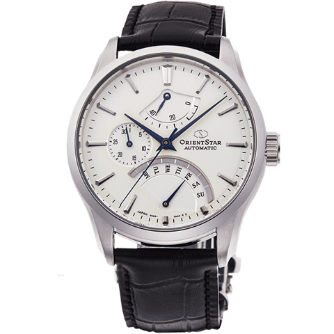 Orient Star Retrograde Mặt Tròn Dây Da Vân Đen RK-DE0303S