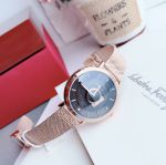 Salvatore Ferragamo Minuetto Mặt Số Đen Dây Kim Loại Vàng SF8200719