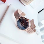 Salvatore Ferragamo Minuetto Mặt Số Đen Dây Kim Loại Vàng SF8200719