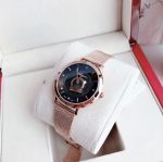 Salvatore Ferragamo Minuetto Mặt Số Đen Dây Kim Loại Vàng SF8200719