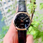 Longines Record Automatic Mặt Tròn Dây Da Đen L2.821.5.57.2