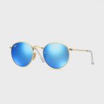 Ray-ban Round Mắt Xanh Gọng Kim Loại Màu Vàng RB3447 112/17 50