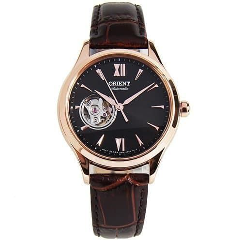 Orient Open Heart Automatic Mặt Đen Dây Da Nâu RA-AG0023Y00C