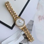Citizen Quartz Mặt Tròn Dây Kim Loại Vàng EQ0532-55D