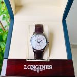 Longines Record Automatic Mặt Tròn Dây Da Nâu  L2.321.4.87.2