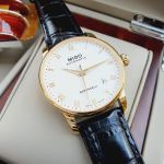 Mido Baroncelli Automatic Mặt Tròn Cọc Số La Mã Dây Da Đen  M86003264