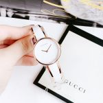 Calvin Klein Quartz Mặt Tròn Dây Kim Loại Trắng K4E2N616