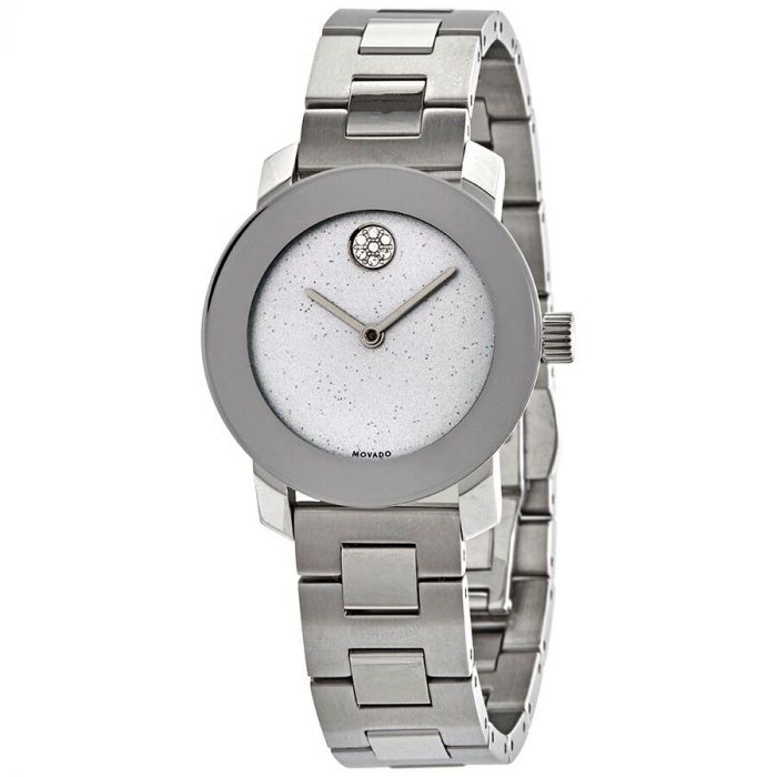 Movado Bold Quartz Mặt Tròn Dây Kim Loại Bạc 3600568